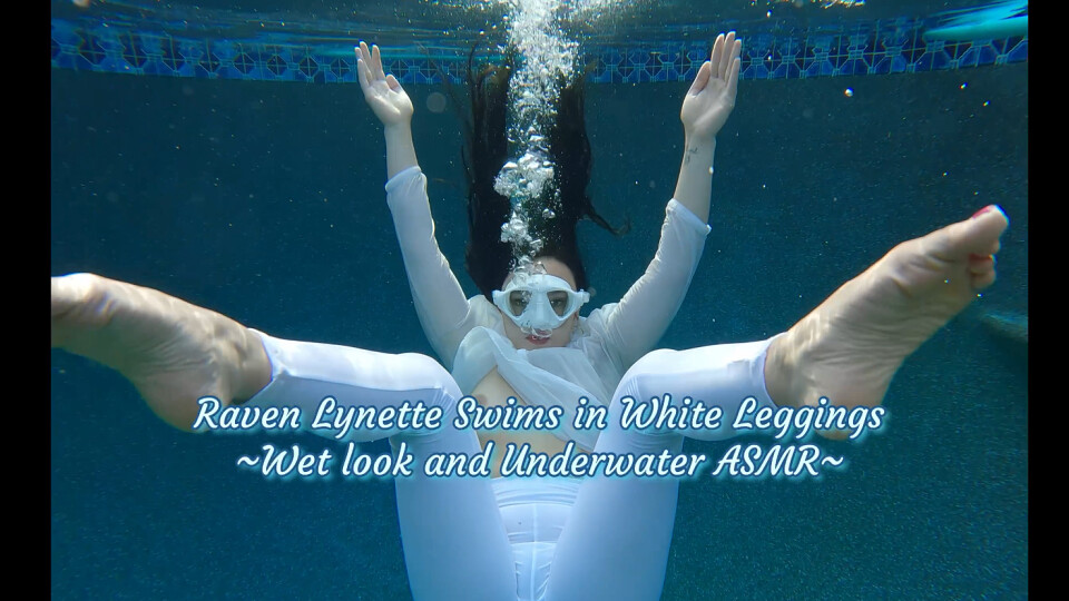 Raven Lynette Swims in White Leggings