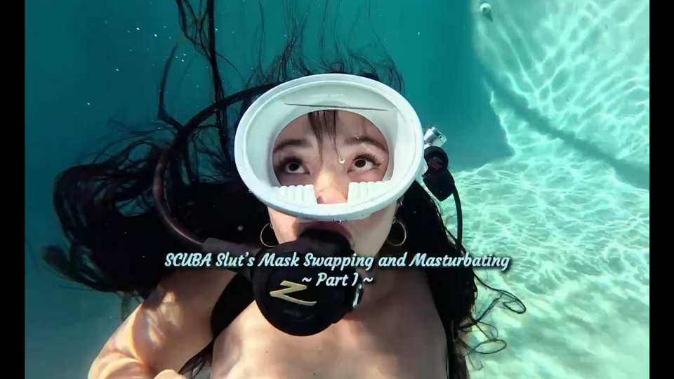 SCUBA Slut’s Mask Swapping and Masturbating- Part I